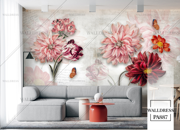 طرح گل درشت