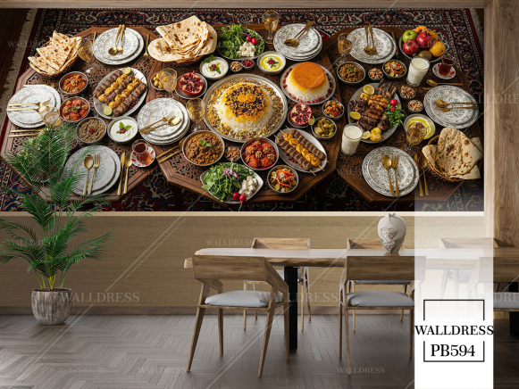 پوستر دیواری طرح جوجه کباب برای رستوران