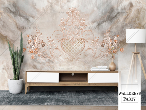 پوستر دیواری طرح داماسک