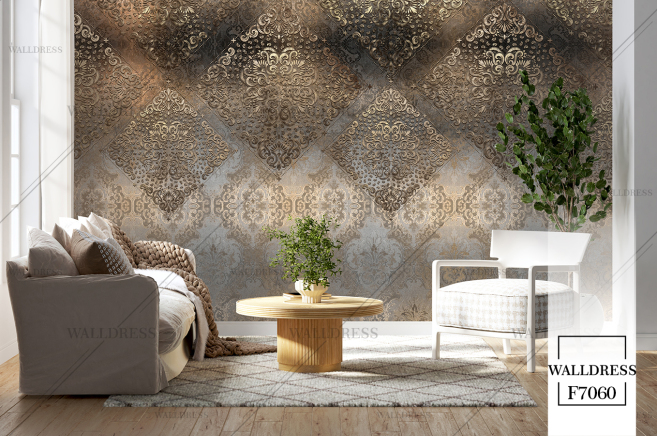 پوستر دیواری طرح داماسک