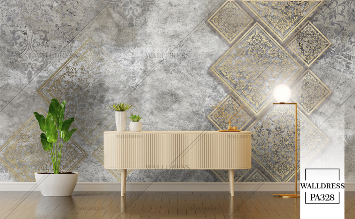 پوستر دیواری طرح داماسک