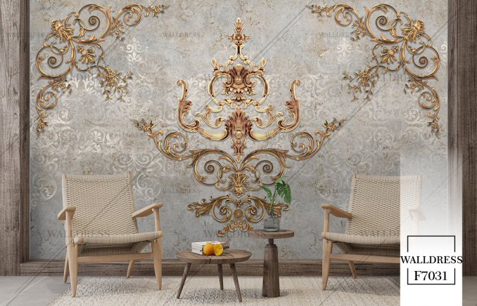 پوستر دیواری طرح داماسک