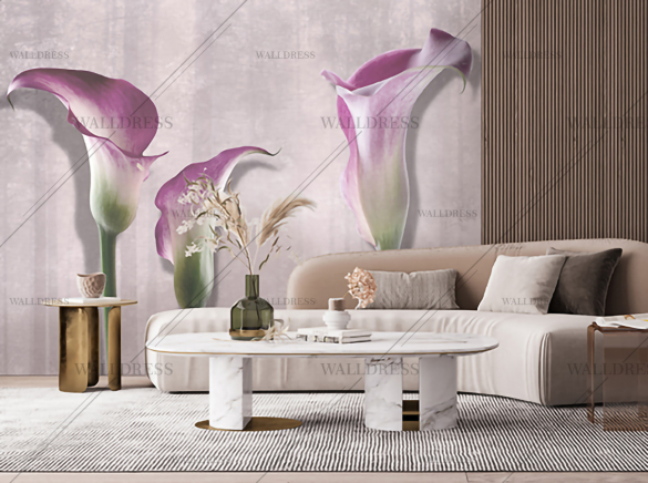 پوستر دیواری گل سه بعدی جلوه ای برجسته