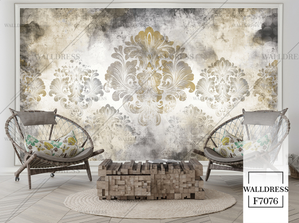 پوستر دیواری طرح داماسک