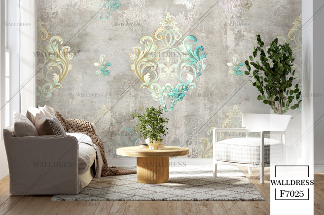 پوستر دیواری طرح داماسک
