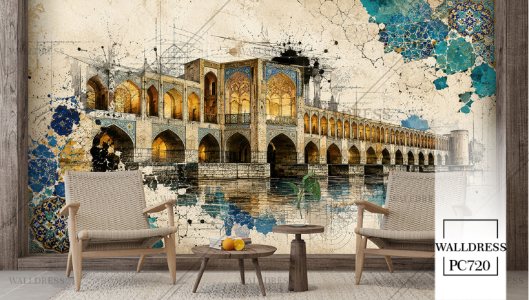 پوستر دیواری نقاشی سه سه پل یا افکت های سنتی